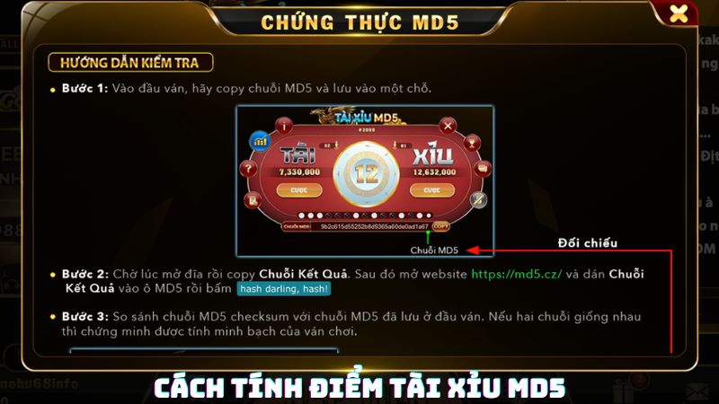 Cách tính điểm tài xỉu MD5